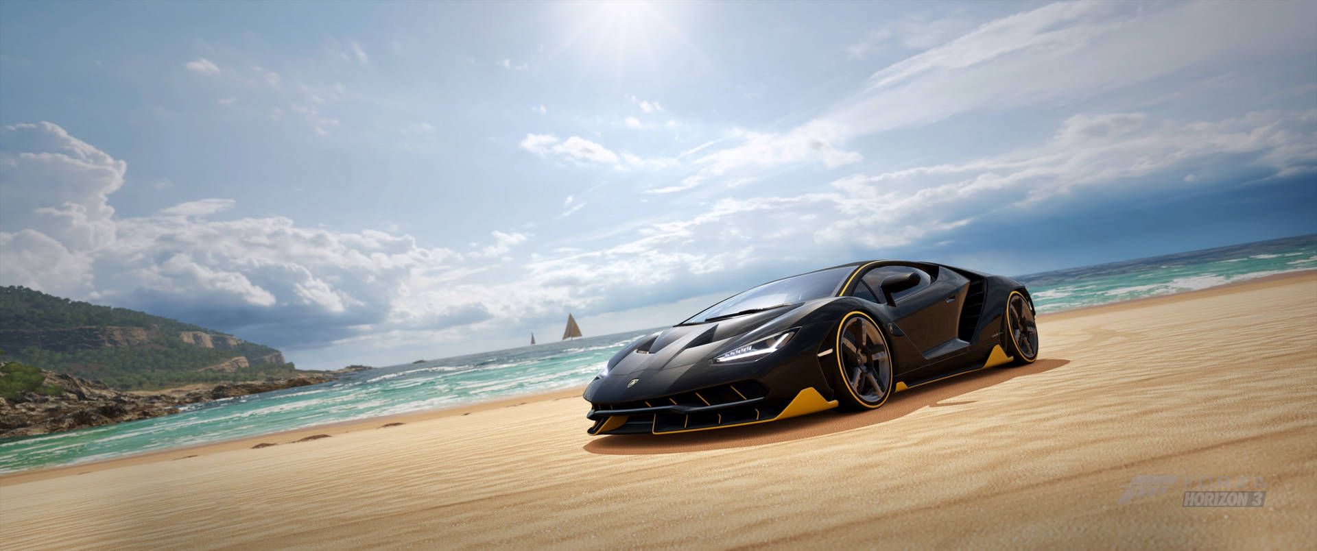 Black Lamborghini In Forza Horizon 3 Picture