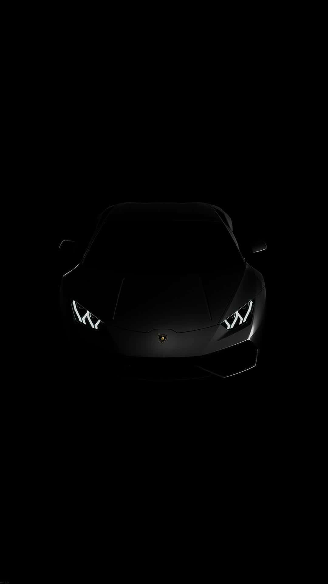 Dunklesschwarzes Lamborghini Iphone-hintergrundbild Wallpaper