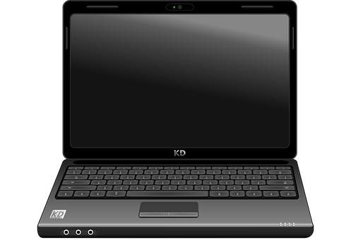 Black Laptop Graphic PNG