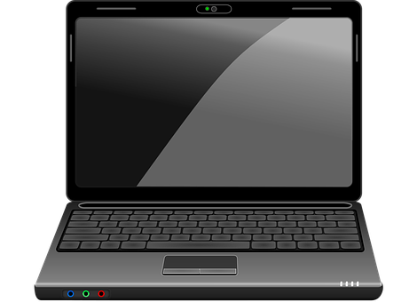 Black Laptop Vector Illustration PNG