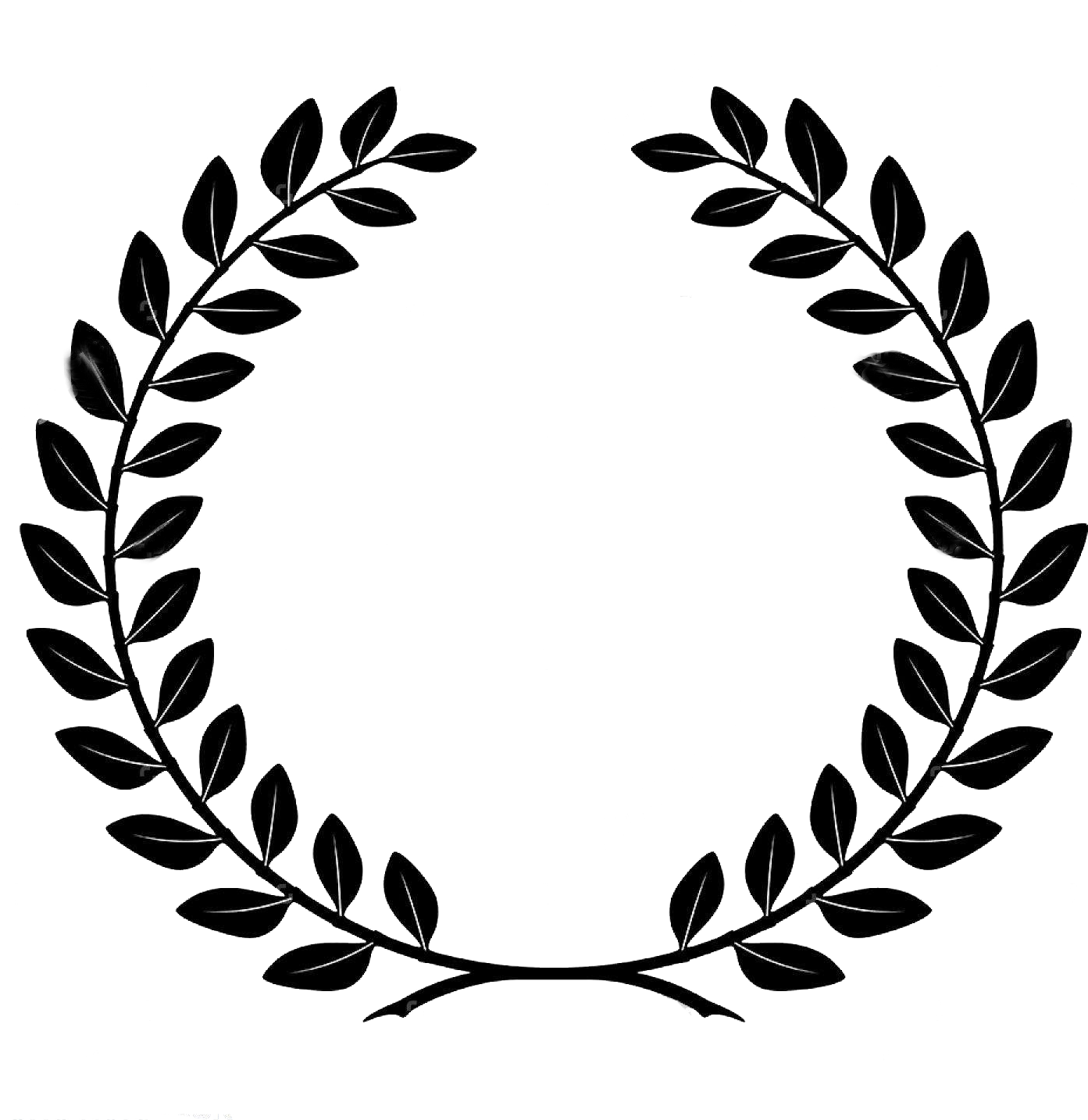 Black Laurel Wreath Graphic PNG