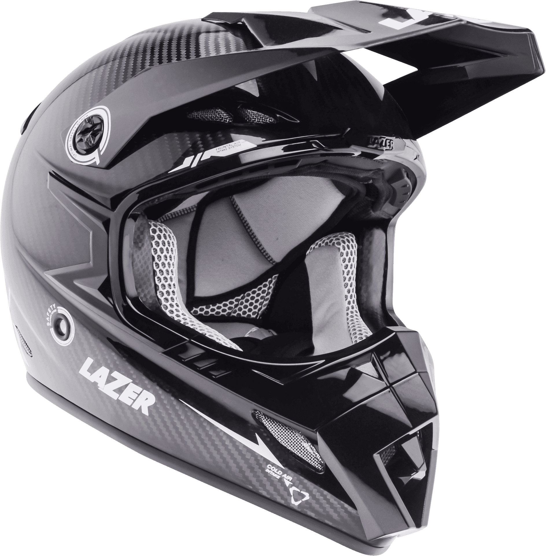 Black Lazer Motocross Helmet PNG