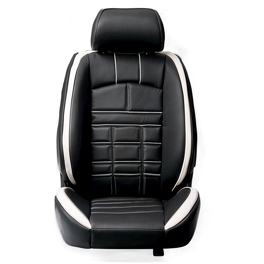 Black Leather Car Seat Png 3 PNG