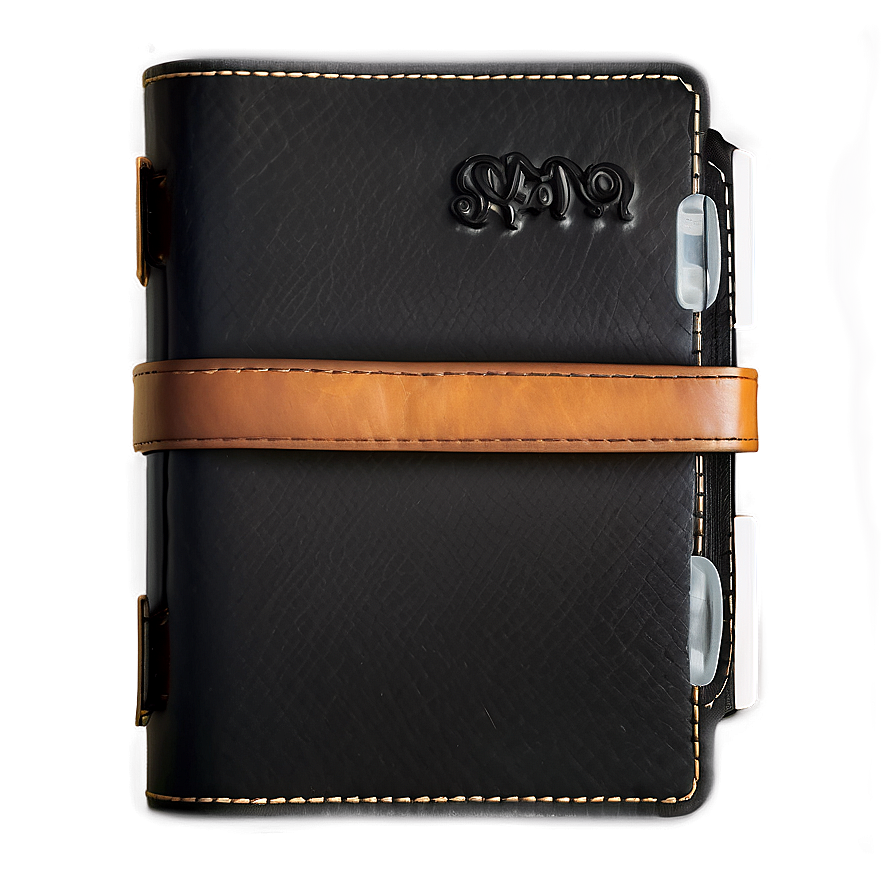 Black Leather Diary Png Nxq PNG