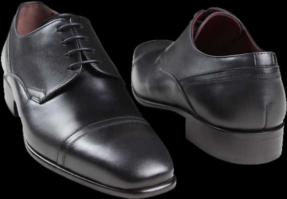 Black Leather Dress Shoes PNG