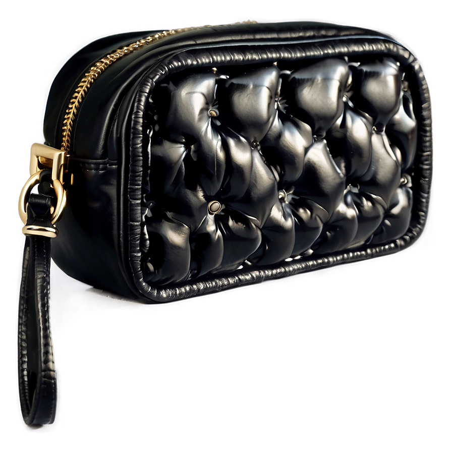 Black Leather Handbag Png Aej46 PNG