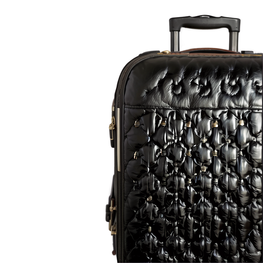 Black Leather Luggage Png Xtf84 PNG