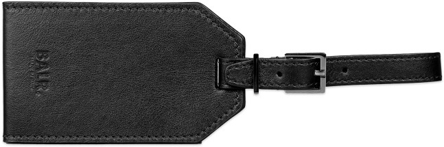 Black Leather Luggage Tag PNG