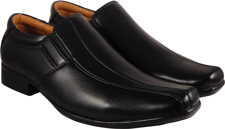 Black Leather Mens Dress Shoes PNG