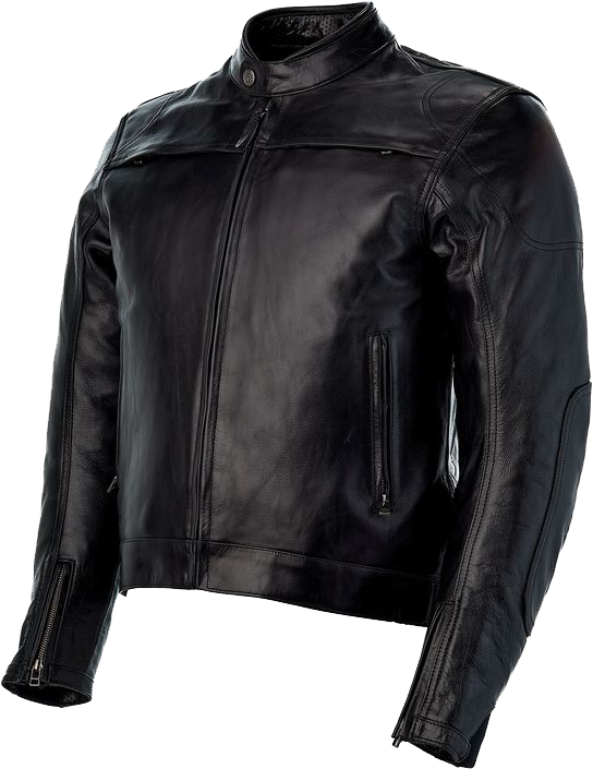 Black Leather Motorcycle Jacket PNG