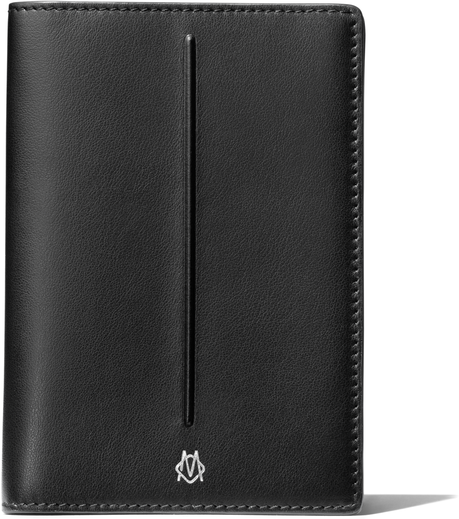 Black Leather Passport Holder PNG