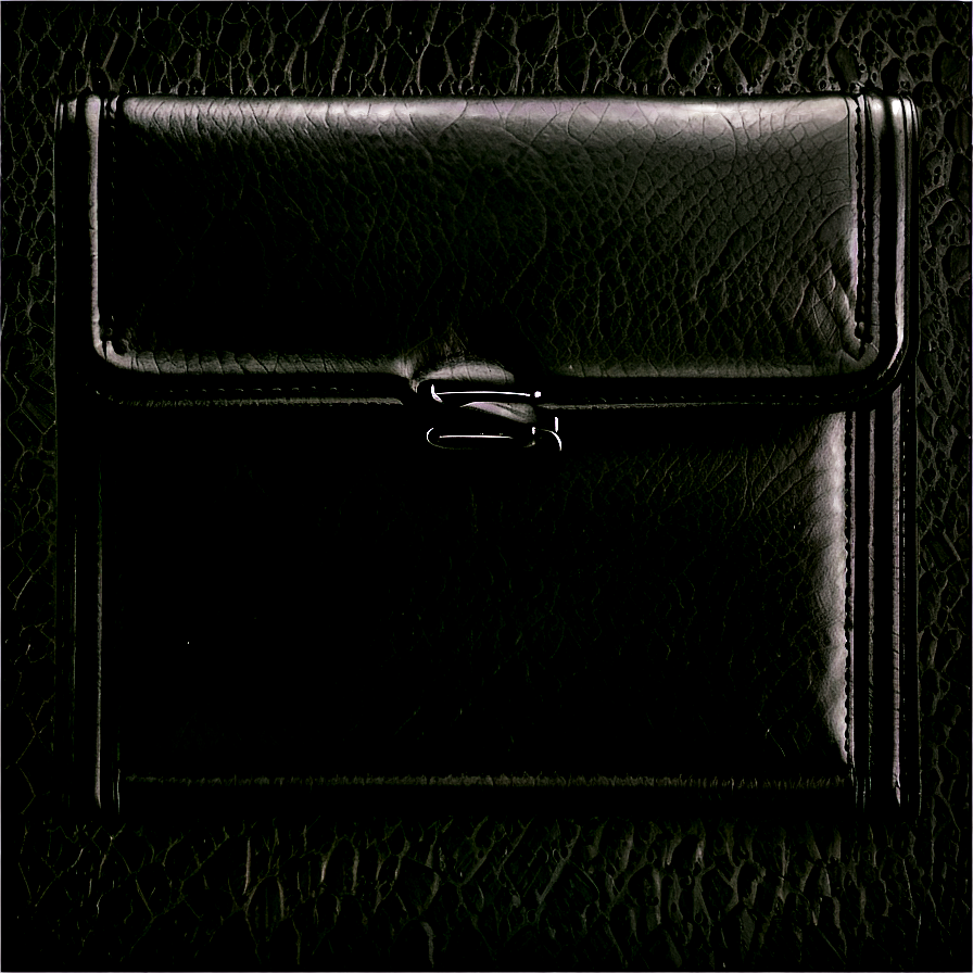 Black Leather Portfolio Png 06252024 PNG