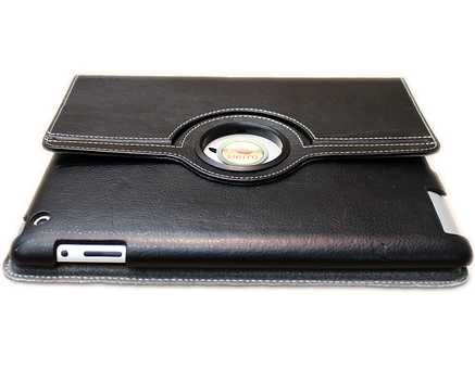 Black Leather Tablet Casewith Stand PNG