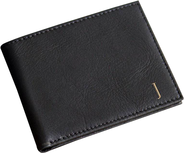 Black Leather Wallet Product Photo PNG