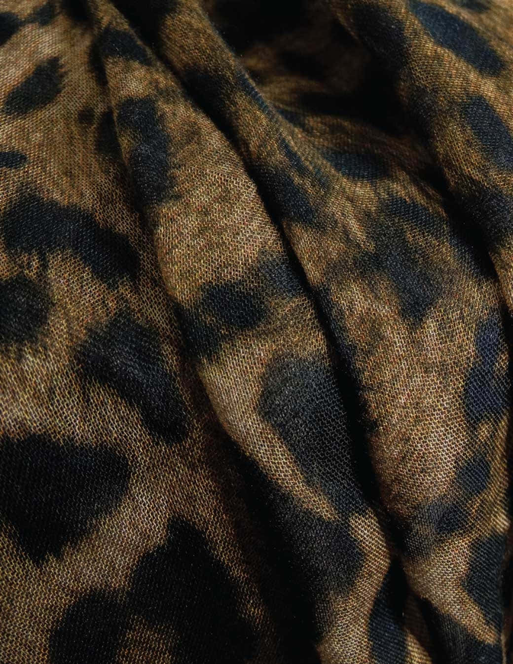 Black Leopard Print Fabric Texture Wallpaper