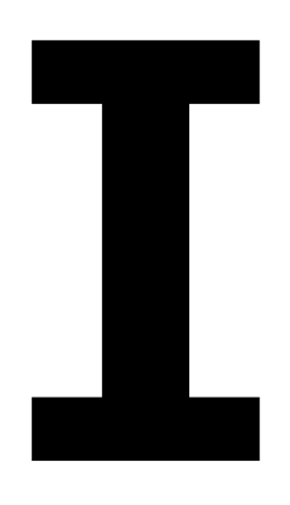 Black Letter I Symbol PNG