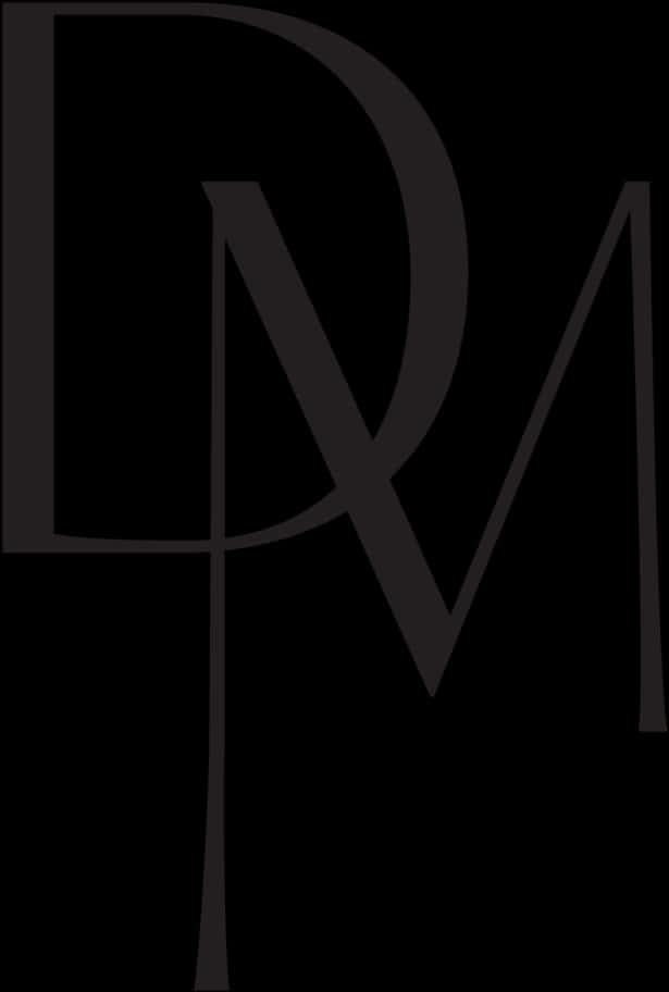Black Letter M Logo PNG