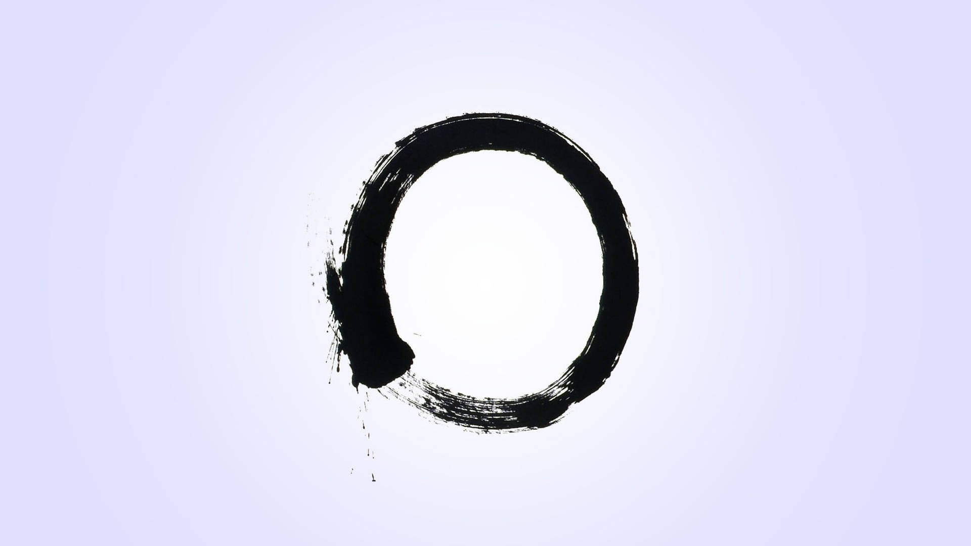 Bold Calligraphic Letter O on a Black Background Wallpaper