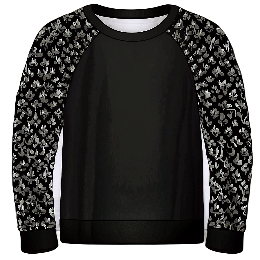 Black Lightweight Sweater Png 06132024 PNG