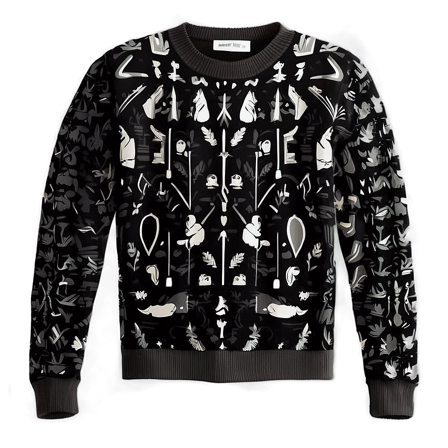 Black Lightweight Sweater Png Ymr3 PNG