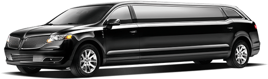 Black Lincoln Limousine Side View PNG