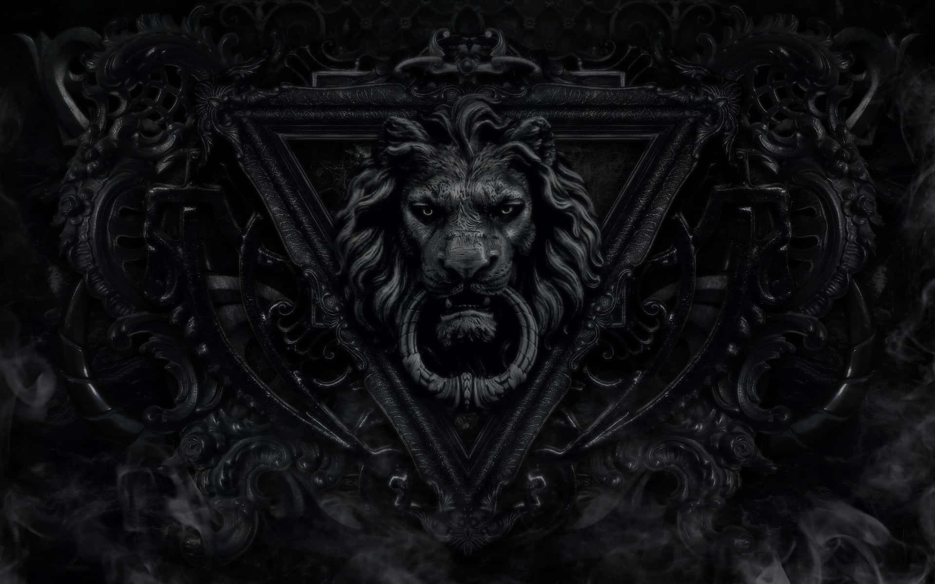 Majestic Black Lion Wallpaper