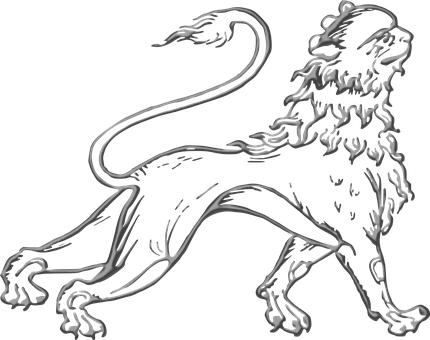 Black Lion Silhouette Art PNG