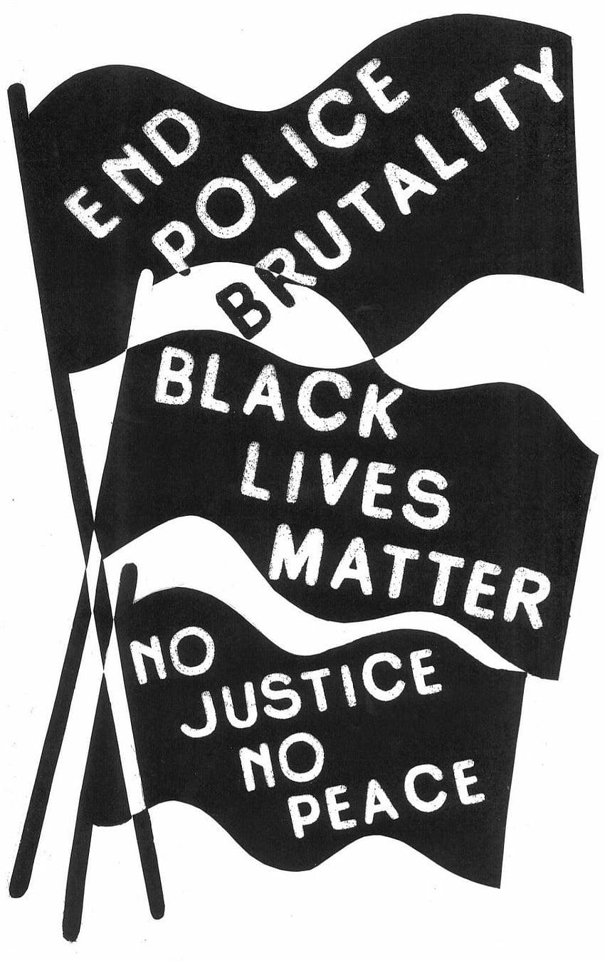 Black Lives Matter Flags Background Wallpaper
