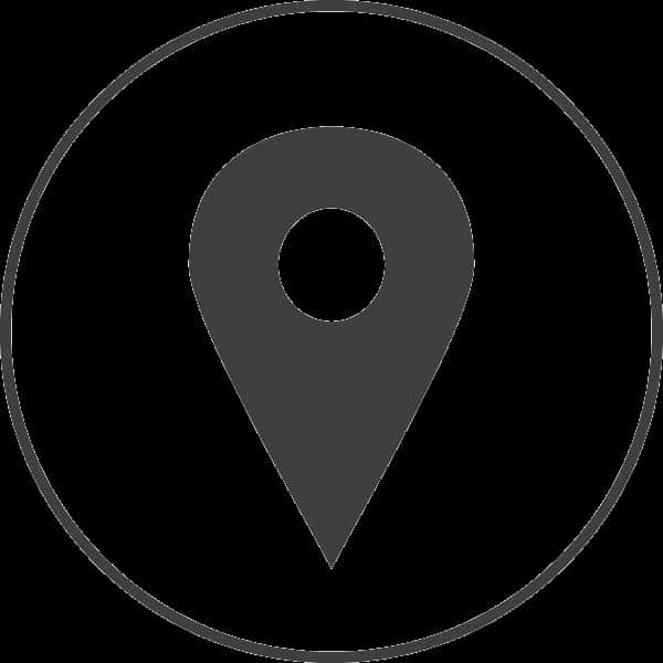 Black Location Pin Icon PNG
