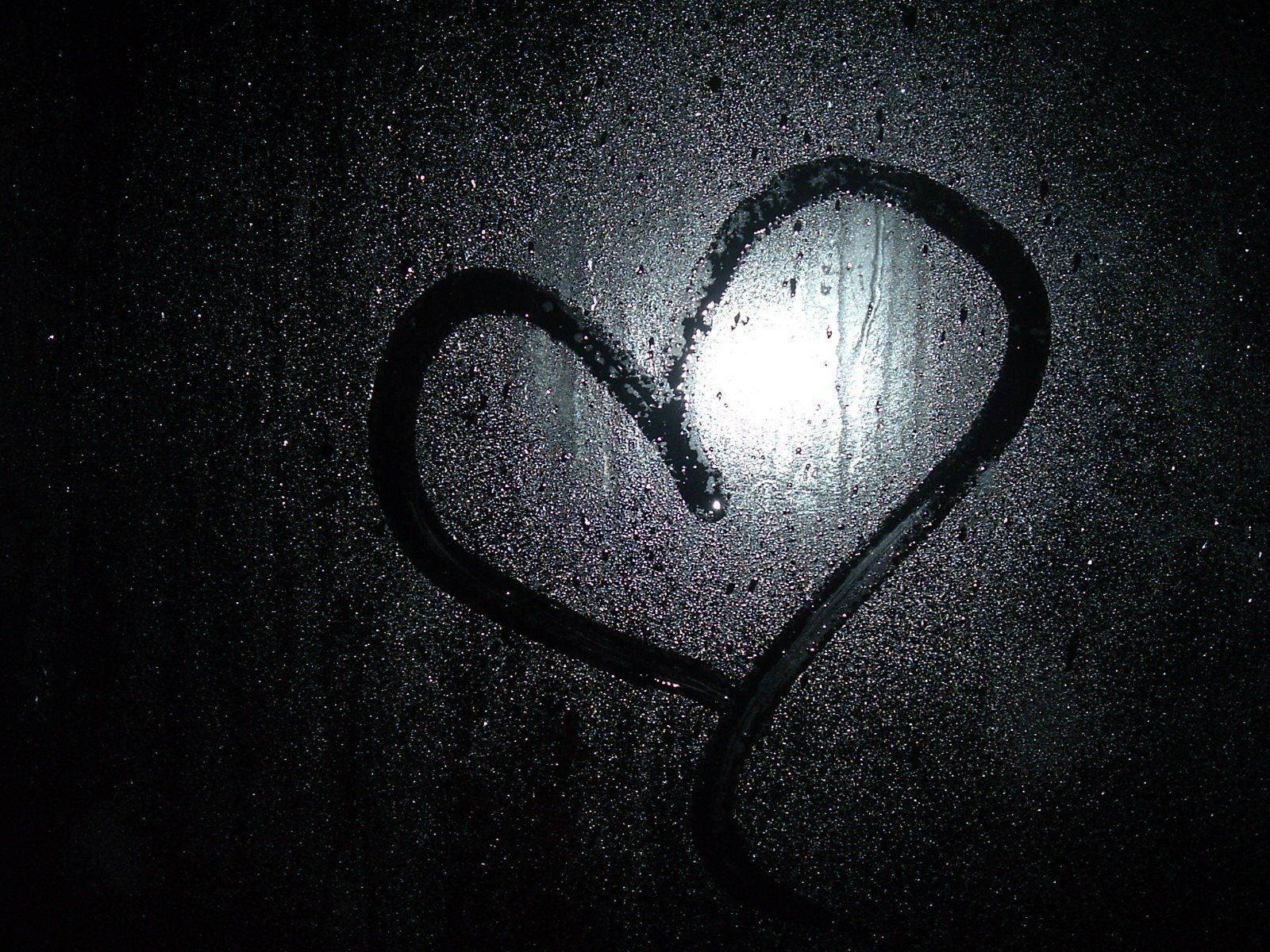 Black Love Window Wallpaper