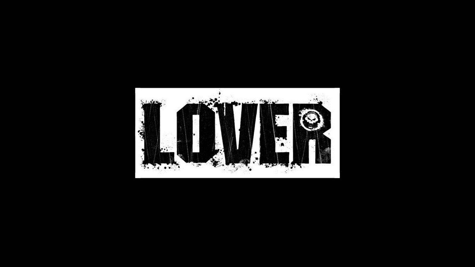 Black Lover With Skull Typography Wallpaper