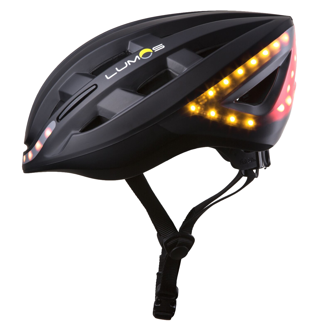 Black Lumos Bicycle Helmetwith L E D Lights PNG
