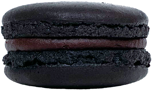 Black Macaronwith Filling PNG