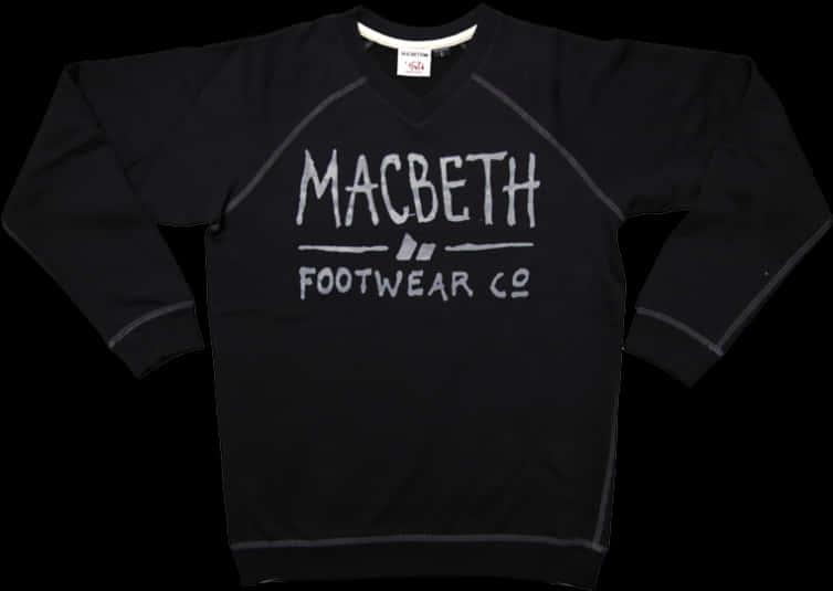 Black Macbeth Footwear Long Sleeve Shirt PNG