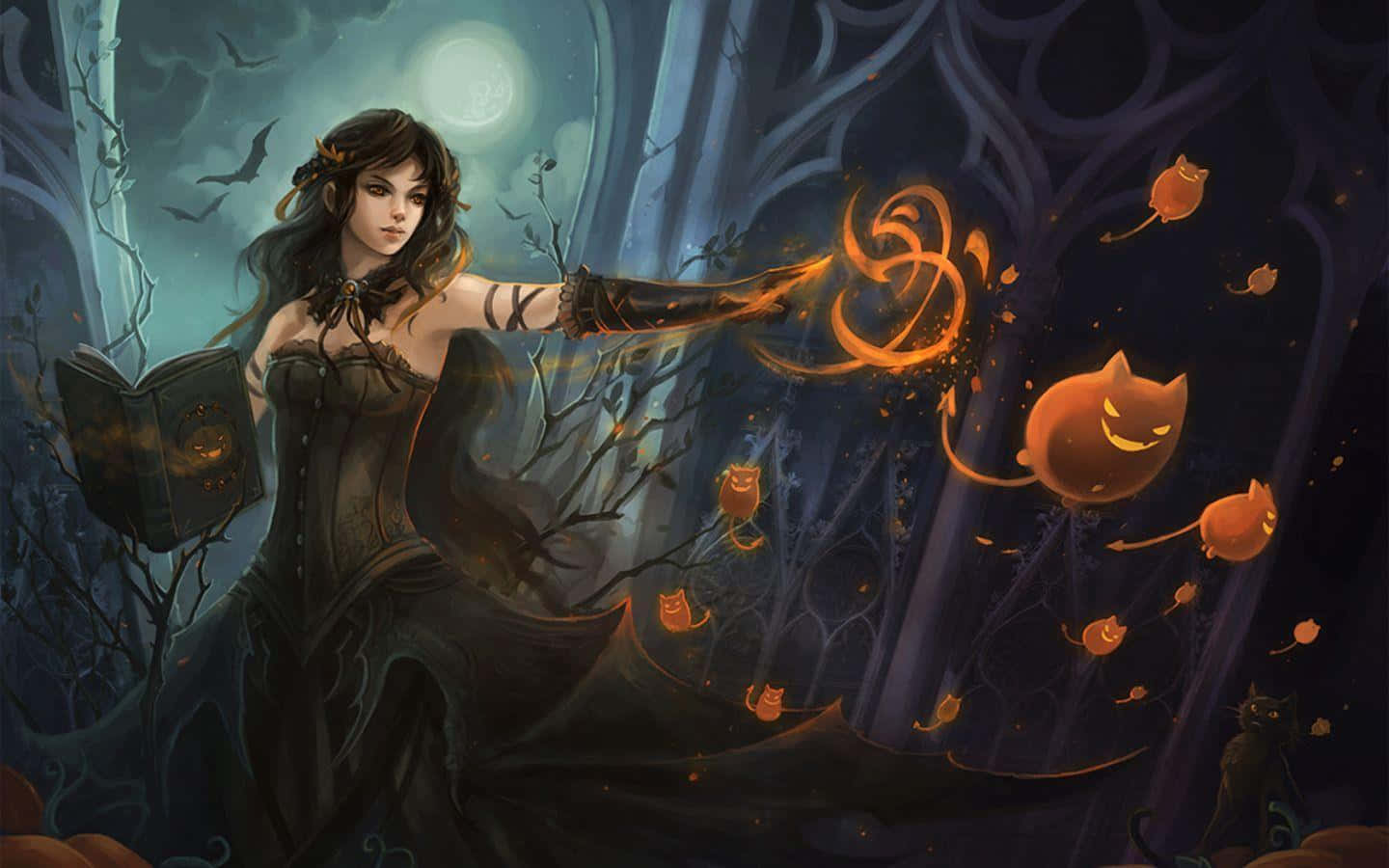 Witchcraft and Strength in Black Magic Woman Wallpaper