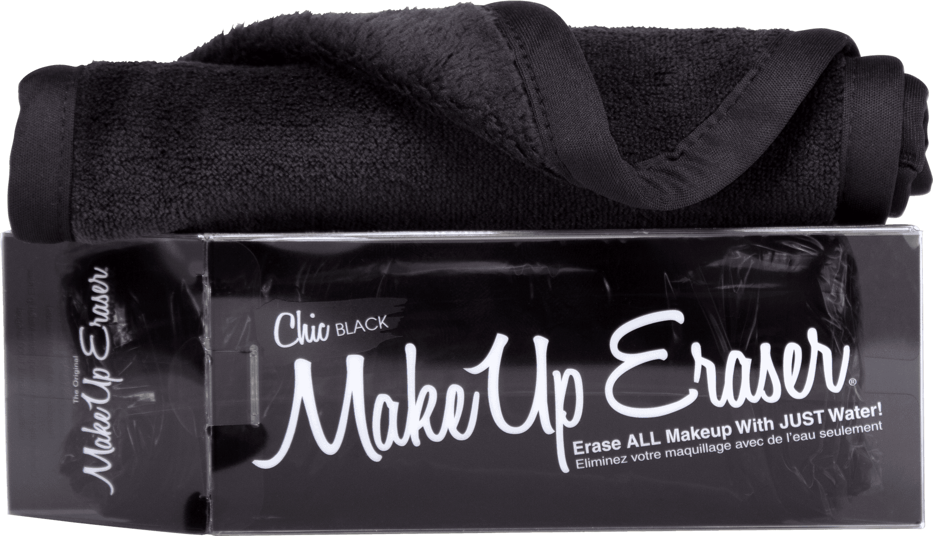 Black Makeup Eraser Towel Packaging PNG