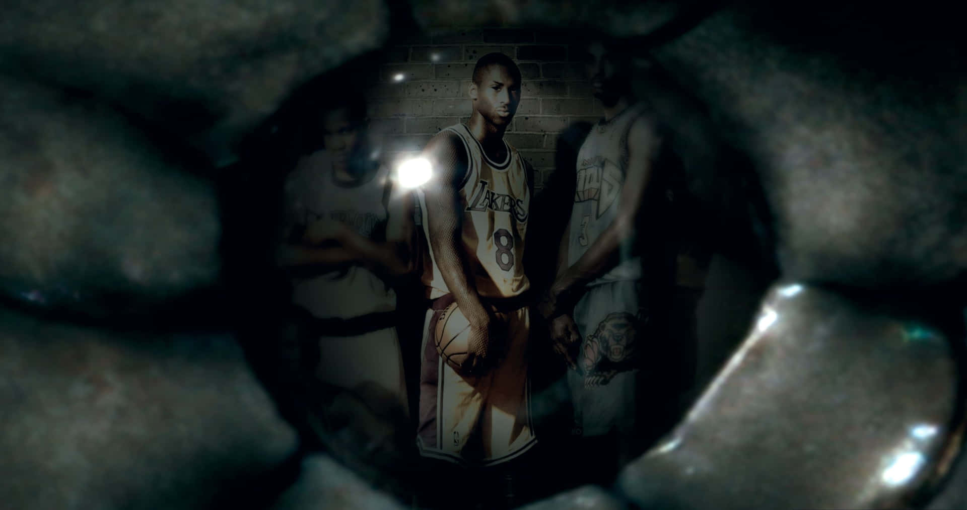 Kobe Bryant, to-dobbelt NBA-mester og frygtløs leder af Los Angeles Lakers. Wallpaper
