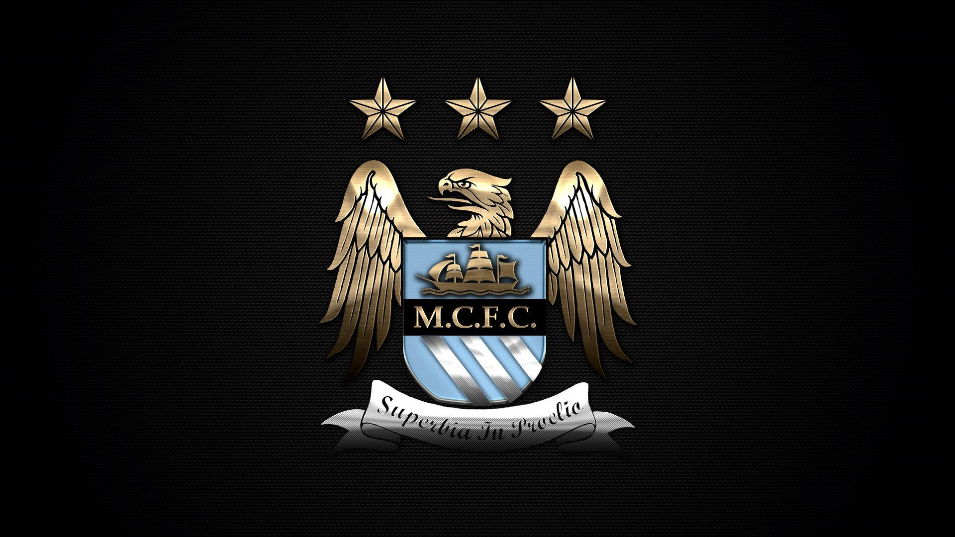 Black Manchester City Eagle Logo Background
