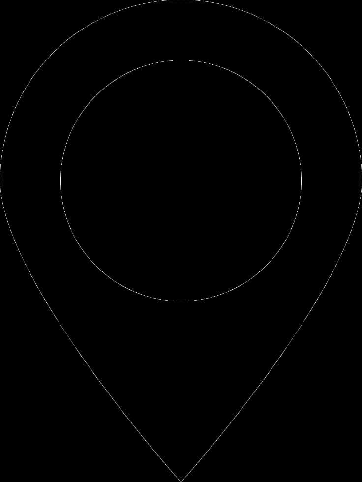 Black Map Pin Icon PNG