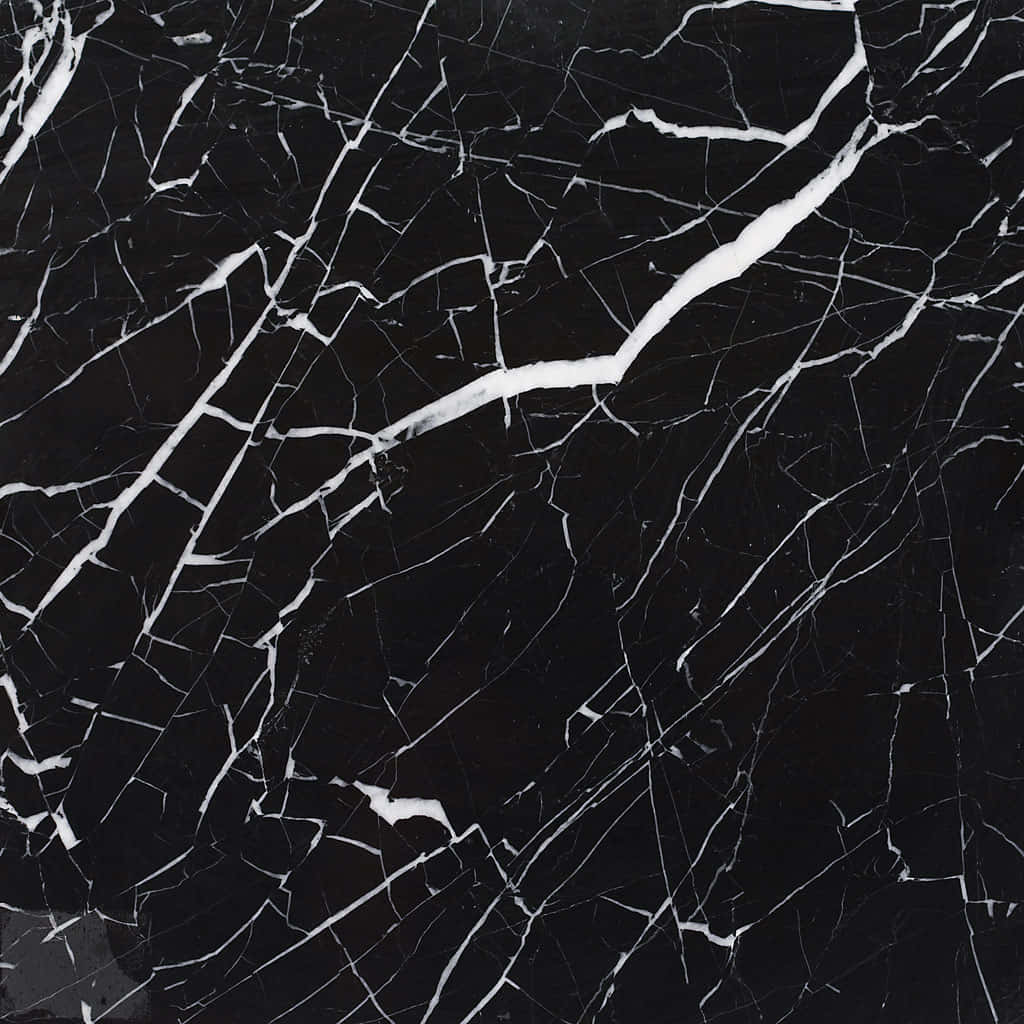White Stroke In Black Marble Background