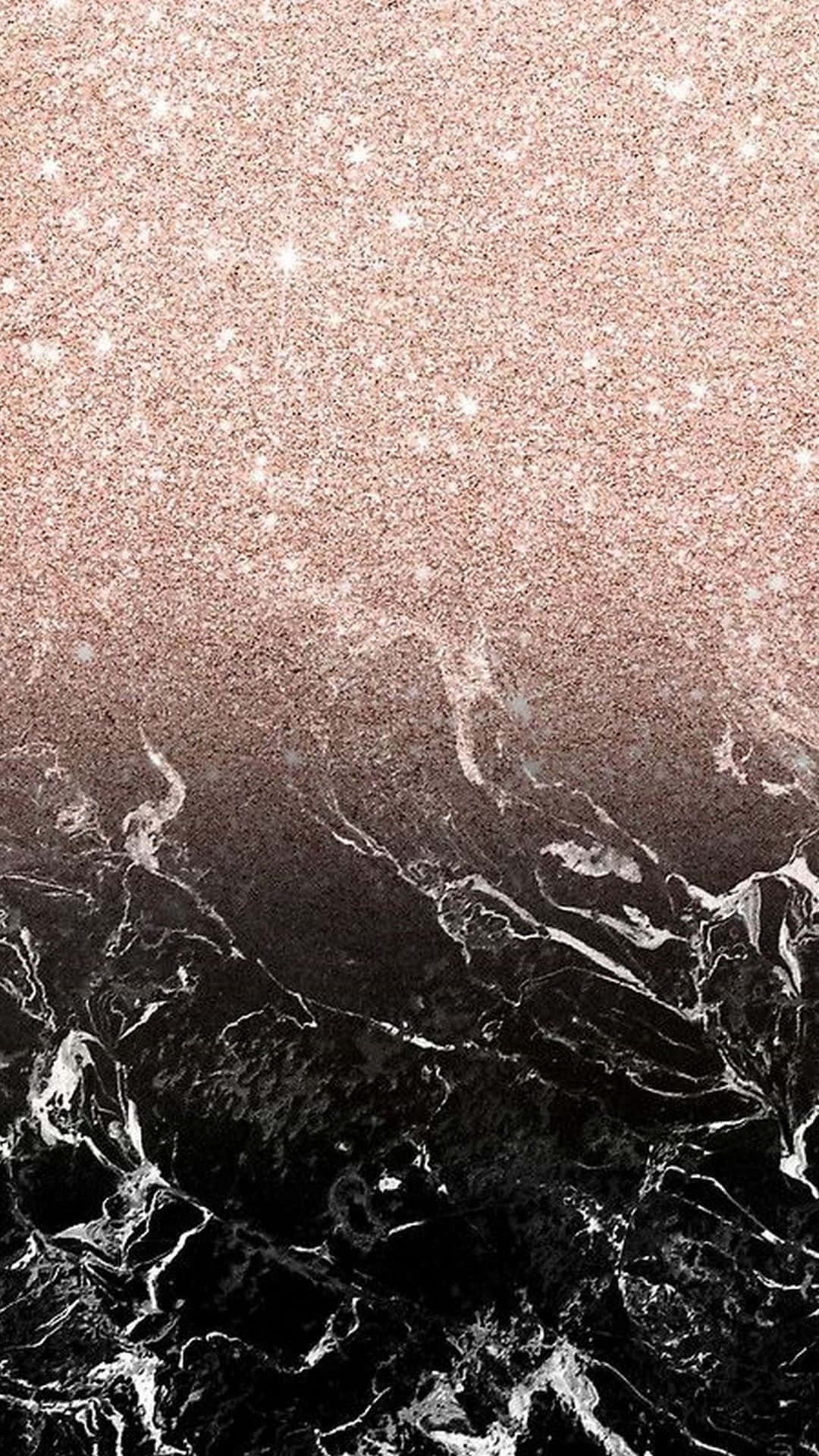 Unosfondo In Marmo Bianco E Nero Con Glitter Rosa