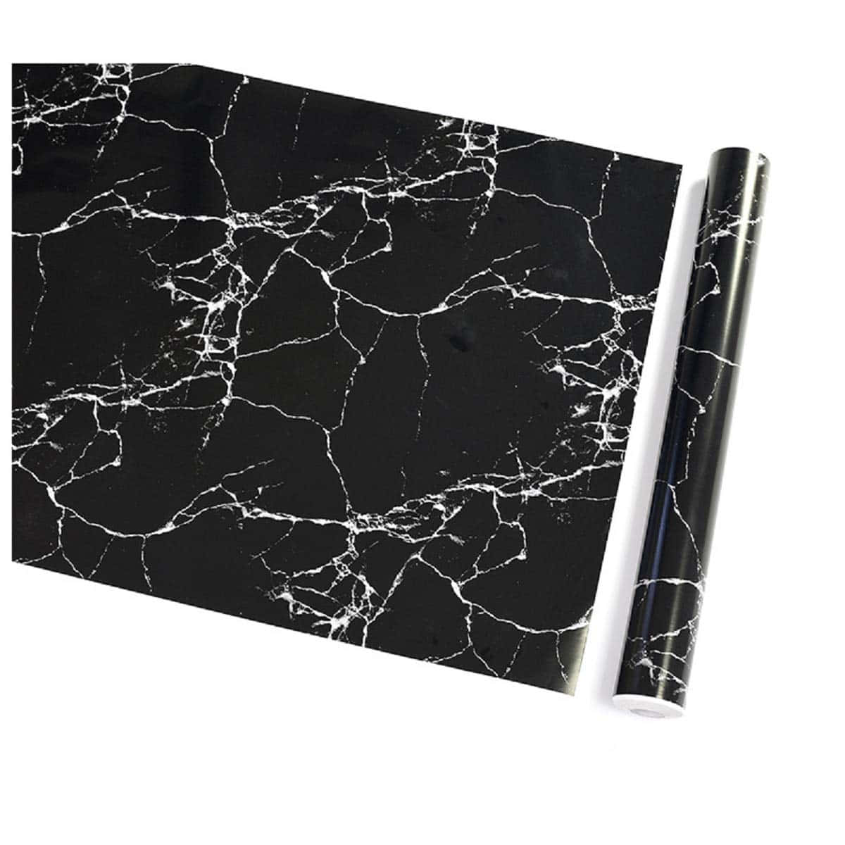 Black Marble Vinyl Wrapping Paper