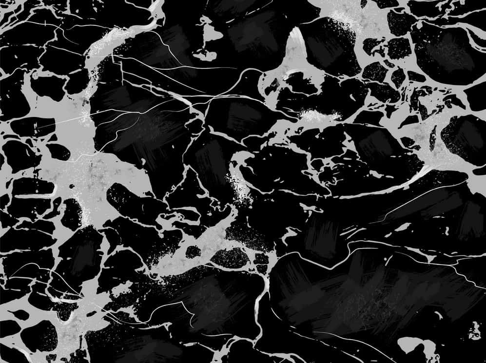 Ocean Pattern In Black Marble Background