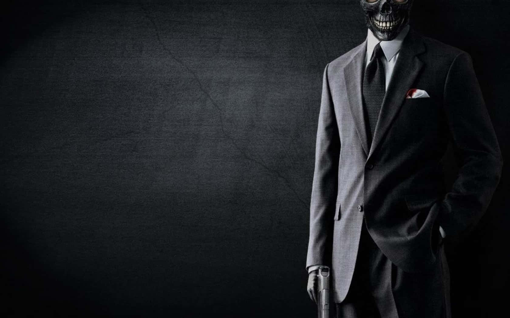 Black Mask In A Men Suit Style Wallpaper