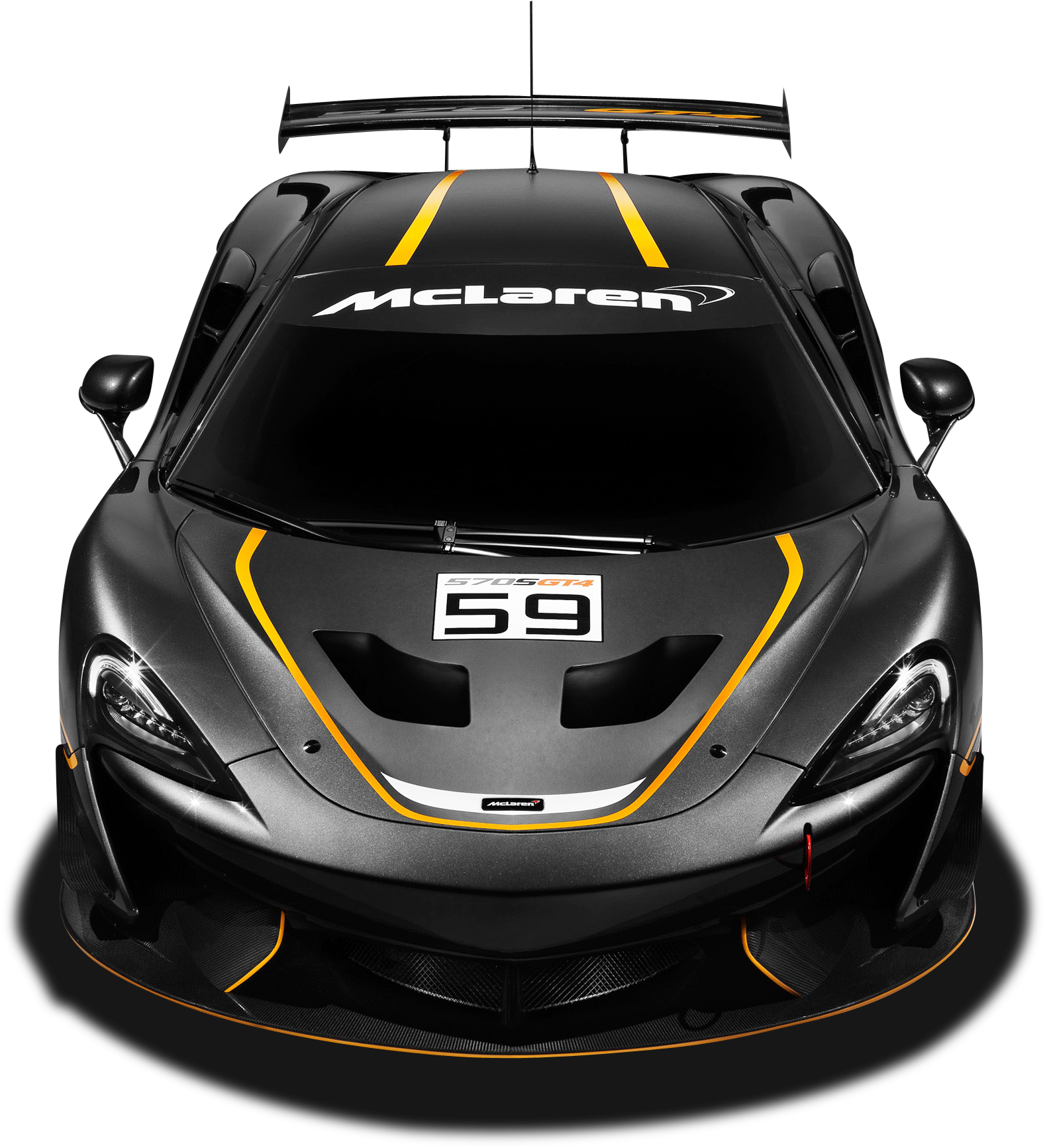 Black Mc Laren Race Car Top View PNG