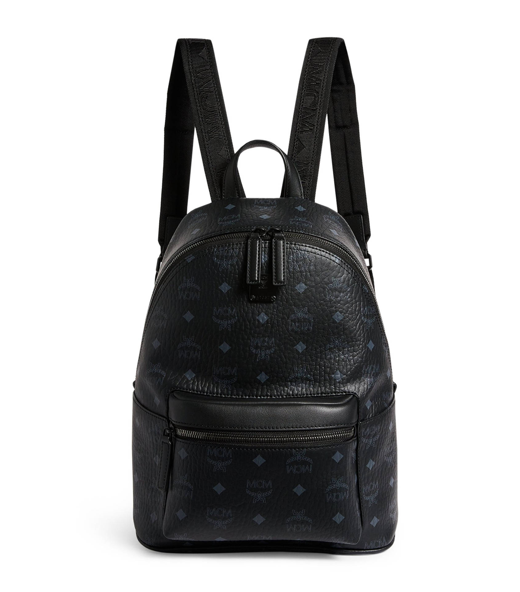 Black Mcm Leather Backpack Wallpaper