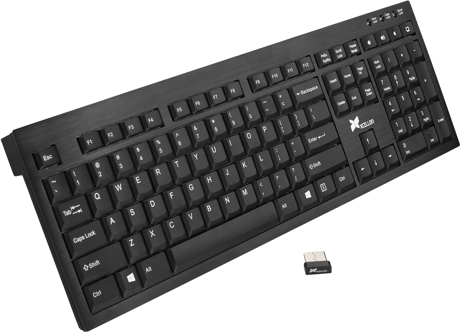 Black Mechanical Keyboard Wireless Dongle PNG