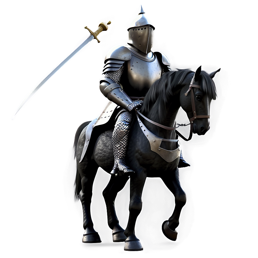 Black Medieval Horse Knight Png 55 PNG