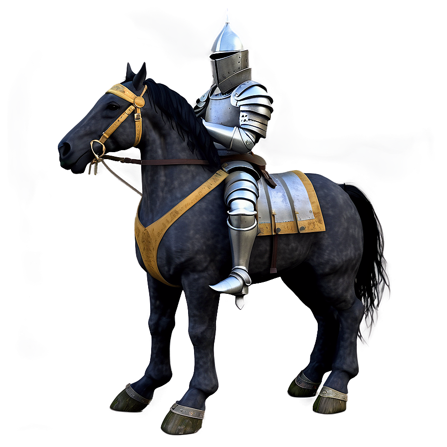 Black Medieval Horse Knight Png Vae PNG