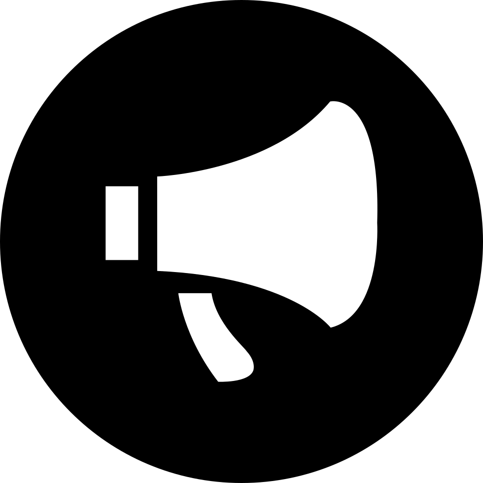 Black Megaphone Icon PNG